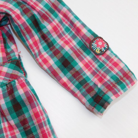 Gagou Tagou Girls 18 Months Plaid Jacket Fur Trim - Picture 6 of 11